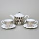 Tea / Coffee Set for 2 pers, Diamond Platinum, Goldfinger Porcelain
