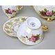 Tea set for 6 pers., Cecily roses, Royal porcelain Bohemia