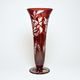 Egermann: Red Stain Vase, 30,5 cm, Hand-decorated