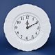 Clock wall 27 cm, Thun 1794 Carlsbad porcelain, BERNADOTTE white