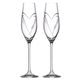 Hearts Champagne Flutes – set of 2 glasses 210 ml, Swarovski Crystals