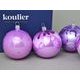 Vánoční skleněné koule 4 ks sada, 7 cm, Basic Lila + Kahuri, České vánoční ozdoby KOULIER