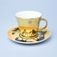 Cup 220 ml and saucer 160 mm, Thun 1794, karlovarský porcelán, TOM gold + black camels and palms