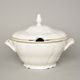 Soup tureen 2,5 l, Thun 1794 Carlsbad porcelain, BERNADOTTE ivory + gold