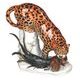 Panter s bažantem 38 x 20 x 38 cm, Porcelánové figurky Aelteste Volkstedter
