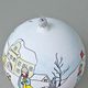 Vánoční skleněná koule 12 cm na stromeček "Česká zima 1918", dekor č. 1, ručně malováno