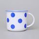 Hrnek Tina střední 240 ml, modré puntíky, Český porcelán a.s.