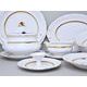 Dining set for 6 persons, Sonata, gold braid, Leander 1907