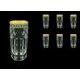 Astra Gold: Long drink 370 ml 6 pcs. set, Crystal, Antique Golden Black decor
