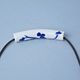 Necklace: Tube - Blue Flowers, Porcelain Jewels Studio Mallys