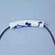 Necklace: Tube - Blue Flowers, Porcelain Jewels Studio Mallys