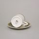 Cup 90 ml mocca + saucer 115 mm, Thun 1794 Carlsbad porcelain, Cairo 30381 ivory