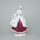 Lady with fan 13 x 10 x 20,5 cm, Purple, Porcelain Figures Duchcov