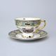 Tea cup 230 ml + saucer, Hunting - Green, Queen's Crown