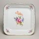 Bowl square 25 cm on stand (h 13 cm), Thun 1794 Carlsbad Porcelain, BERNADOTTE Meissen Rose