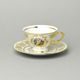 Šálek 200 ml na nožce a podšálek 15,5 cm čajový, Tři Grácie, porcelán Royal
