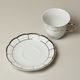 Cup 200 ml and saucer 155 mm, Thun 1794 Carlsbad porcelain, MENUET platina
