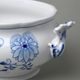 Mísa polévková oválná 3 l s figurkou na víku, cibulový vzor, Míšeňský porcelán
