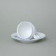 Coffee cup and saucer 220 ml / 16 cm, Thun 1794 Carlsbad porcelain, BERNADOTTE Forget-me-not-flower