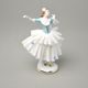 Dancer with lace 8 x 6 x 12 cm, Kurt Steiner, Porcelain Figures Unterweissbacher