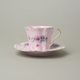 Śálek 100 ml a podšálek mocca 13 cm, Olga 515, Růžový porcelán z Chodova