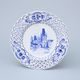 Plate perforated – Prague Monuments (Blue, Random selection), 18 cm, Vilém Janoušek, Original Blue Onion Pattern