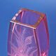 Vase Iveta - Pink inside, Hand-cut Flowers, 18 cm, Milan Mottl