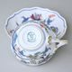 Šálek a podšálek B + B, 210 ml / 14 cm na kávu, rubínová červeň + zlato, Český porcelán a.s.