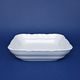 Bowl deep 25 cm J square, Thun 1794 Carlsbad porcelain, BERNADOTTE white