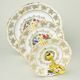 Compartment dish 3 pcs., The Three Graces + gold, Marie Tereza