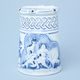 Embossed beer jug 400 ml, Original Blue Onion Pattern