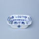 Pierced rectangular dish 19 cm, Original Blue Onion Pattern