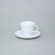 Mocca (espresso) cup 90 ml and saucer 125 mm, Thun 1794 Carlsbad porcelain, TOM white