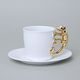 Espresso šálek a podšálek, ZOO chameleon, 80 ml, GOLD, porcelán Goldfinger