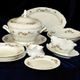 Jídelní sada pro 6 osob, Thun 1794, karlovarský porcelán, BERNADOTTE slonová kost + kytičky