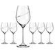 Silhouette Celebration - Set of 6 White Wine Glasses 360 ml, Swarovski Crystals