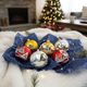 Six pcs. set of Christmas balls decoration 7 cm, Houses - Czech glass