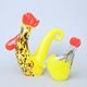 Rooster – solid glass, 21 cm, GlasStar Bohemia Glass