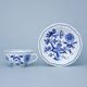 Cup and saucer mirror C/1 + ZC1, 200 ml / 15,5 cm for tea, Original Blue Onion Pattern, QII