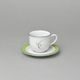 Cup 110 ml espresso + sacuer 115 mm, Thun 1794, karlovarský porcelán, OPÁL grass