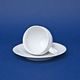 Coffee cup and saucer 150 ml / 14 cm, Thun 1794 Carlsbad porcelain, BERNADOTTE white