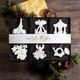 Sada vánočních ozdob z biskvitového porcelánu, Unterweissbacher Werkstätten für Porzellankunst
