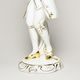 Gentleman rococo 13 x 13 x 33 cm, White + Gold, Porcelain Figures Duchcov