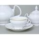 Tea set for 6 persons, Thun 1794 Carlsbad porcelain, BERNADOTTE gold
