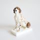 Sitting Dog, 13 x 7 x 19 cm, Porcelain Figures Gläserne Porzellanmanufaktur