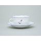 Cup and saucer mirror C/1 plus ZC1 0,20 l / 15,5 cm for tea, Cesky porcelan a.s., Goose