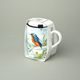 Riverbank: Mug Lucy w/Kingfisher 320 ml + infuser + lid, Roy Kirkham fine bone china