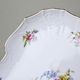 Platter triangular 27 cm footed, Thun 1794 Carlsbad Porcelain, BERNADOTTE Meissen Rose