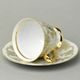 Cup coffee 170 ml + saucer 16 cm, The Three Graces + gold, Royal Czech porcelain