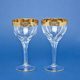 Wine Glasses 225 ml, Golden Stripe, 16,5 cm, set 2 pcs, Milan Mottl